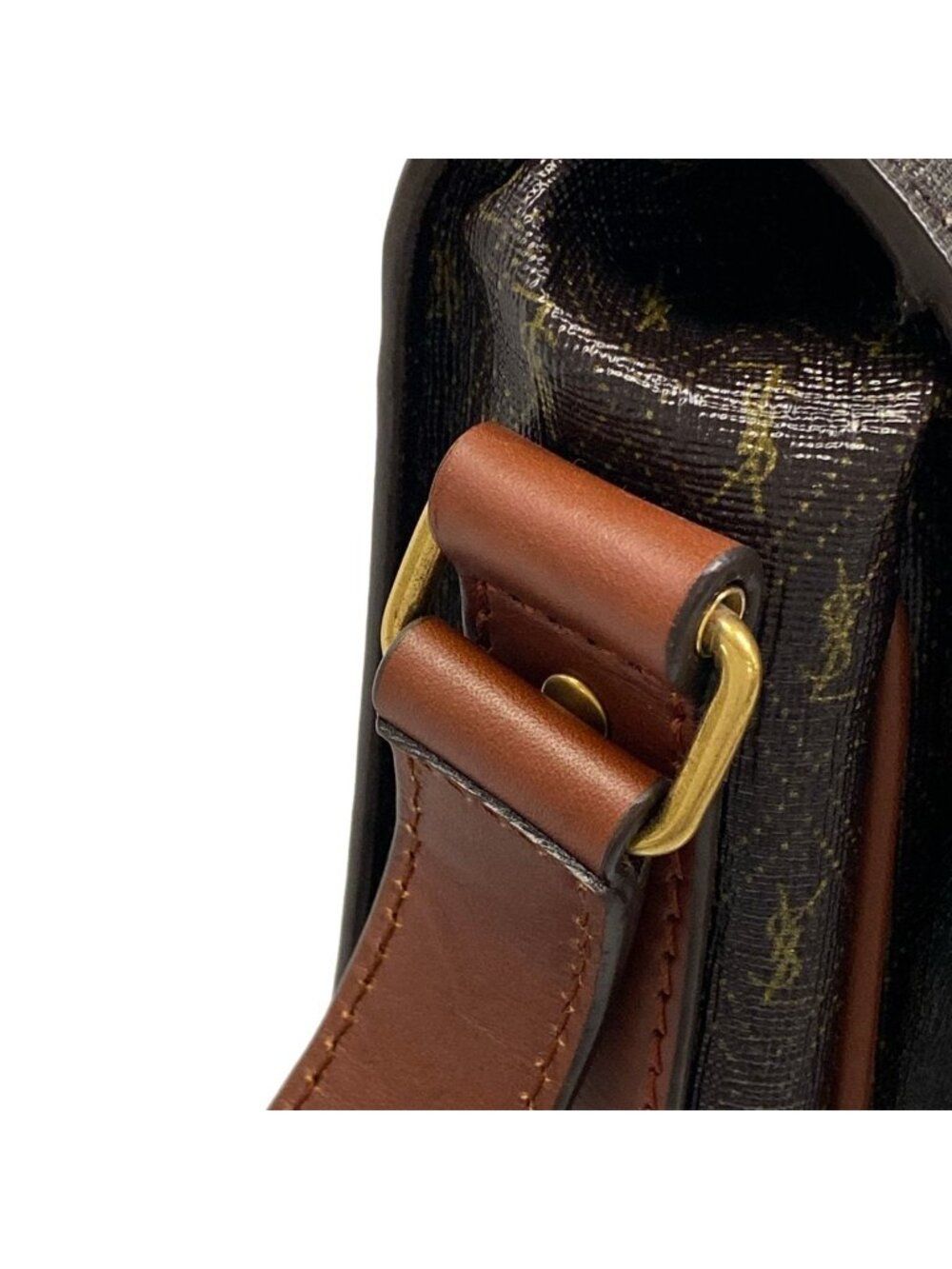 Saint Laurent Paris Shoulder Bag Monogram Satchel Dark Brown Leather - Picture 11 of 15